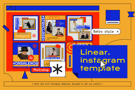 Linear 90&#039;s Instagram Template