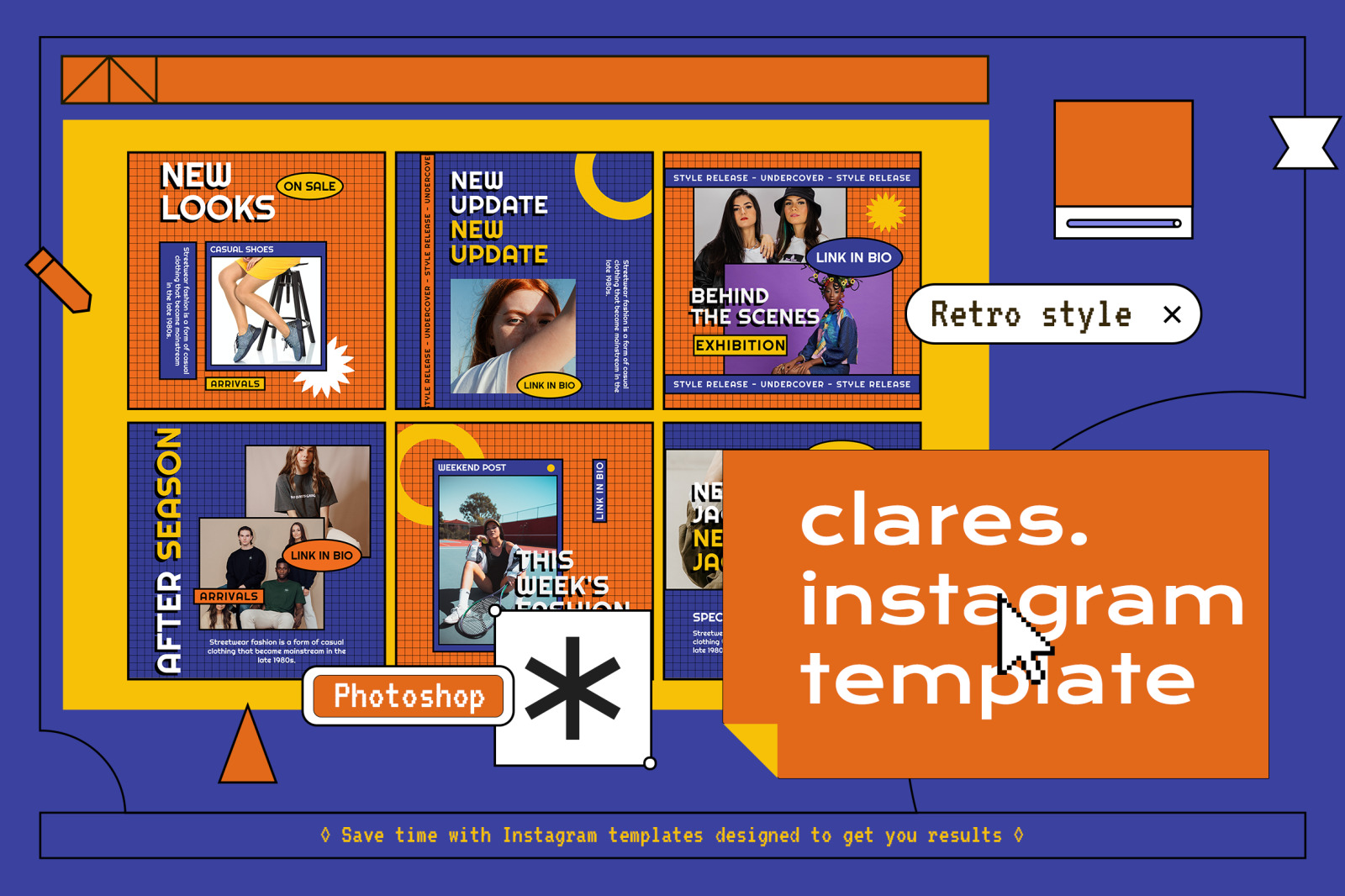 Clares Instagram Post & Stories on Yellow Images Creative Store