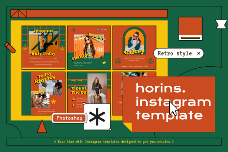 Horins Retro Style Instagram Templates