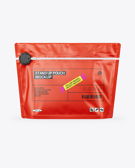 Matte Stand Up Pouch W/ Zipper Mockup