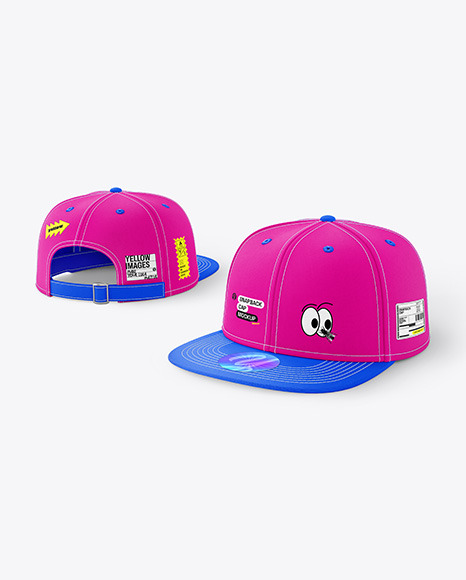 Two Snapback Caps Mockups