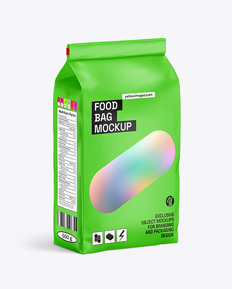 Matte Food Bag Mockup