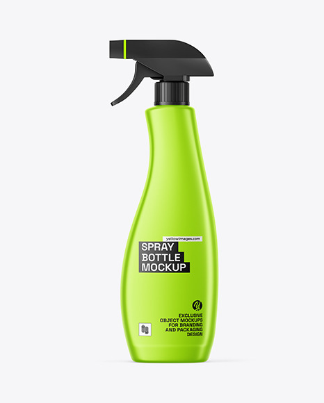 Matte Metallic Spray Bottle Mockup