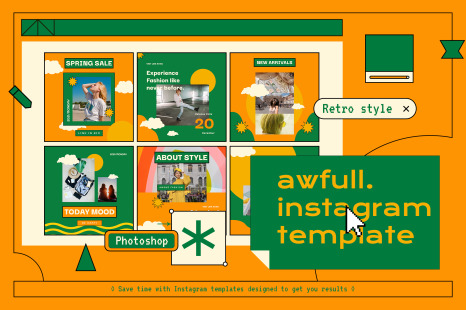 Awfull 90&#039;s Instagram Template