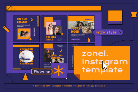 Zonel 90&#039;s Instagram Template