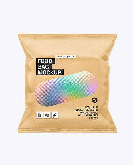 Kraft Food Bag Mockup