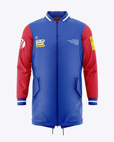 Men&#039;s Full-Zip Jacket Mockup - Front View