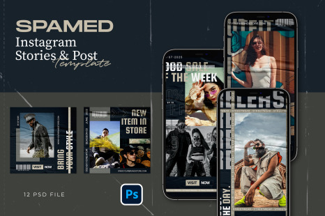 Modern Hype fashion design for Instagram template.