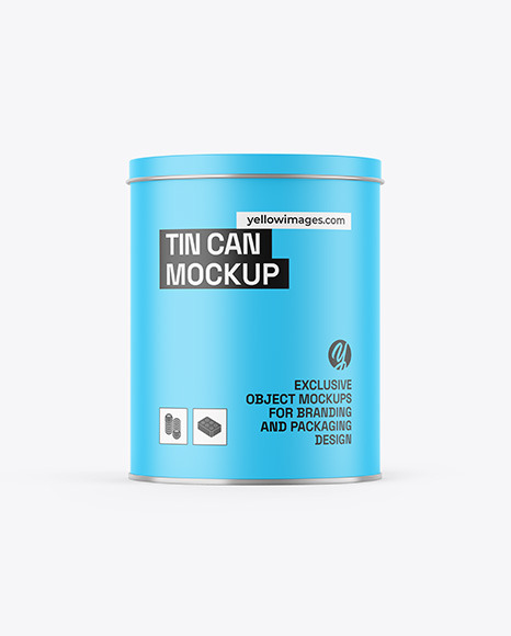 Matte Tin Can Mockup