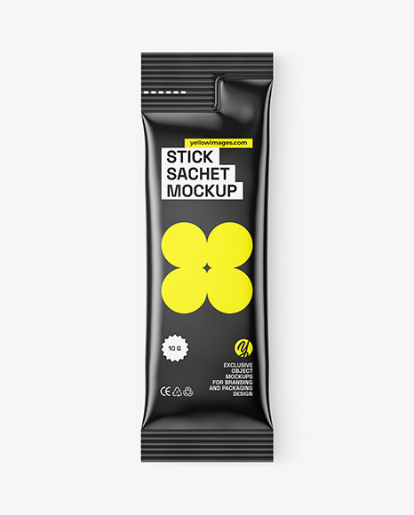 Glossy Stick Sachet Mockup