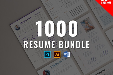 Bundle 1000 CV Resume Template