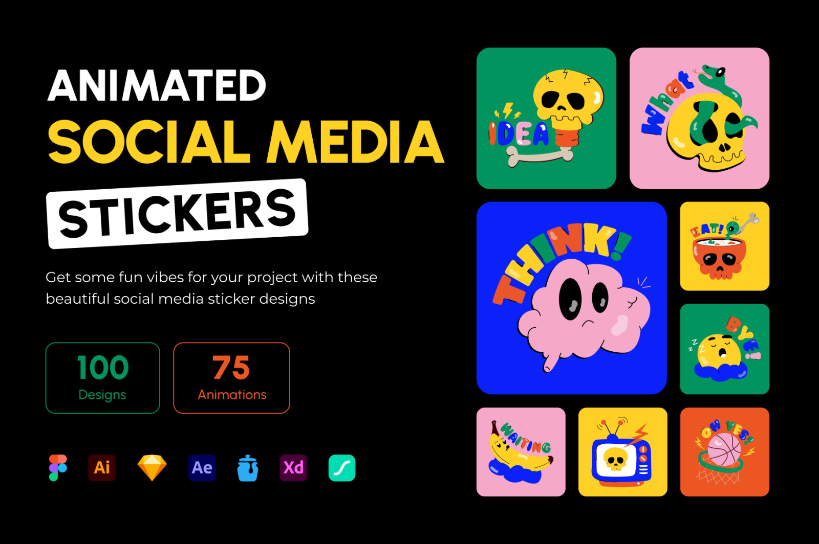 Animated Social Media Stickers