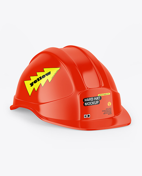 Glossy Hard Hat Mockup