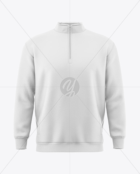 Men’s Zip Sweatshirt Mockup - Front View