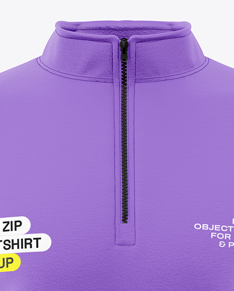 Men’s Zip Sweatshirt Mockup - Front View
