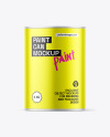 Matte Metallic Paint Can Mockup