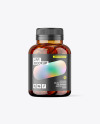 Amber Jar with Fish Oil Mockup