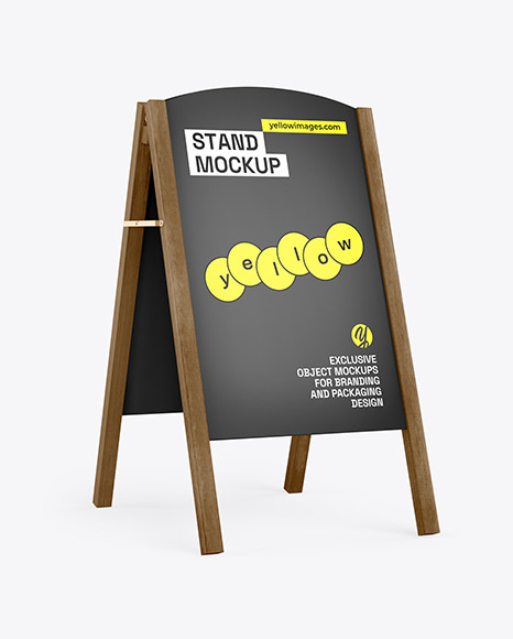 Wooden Stand Mockup