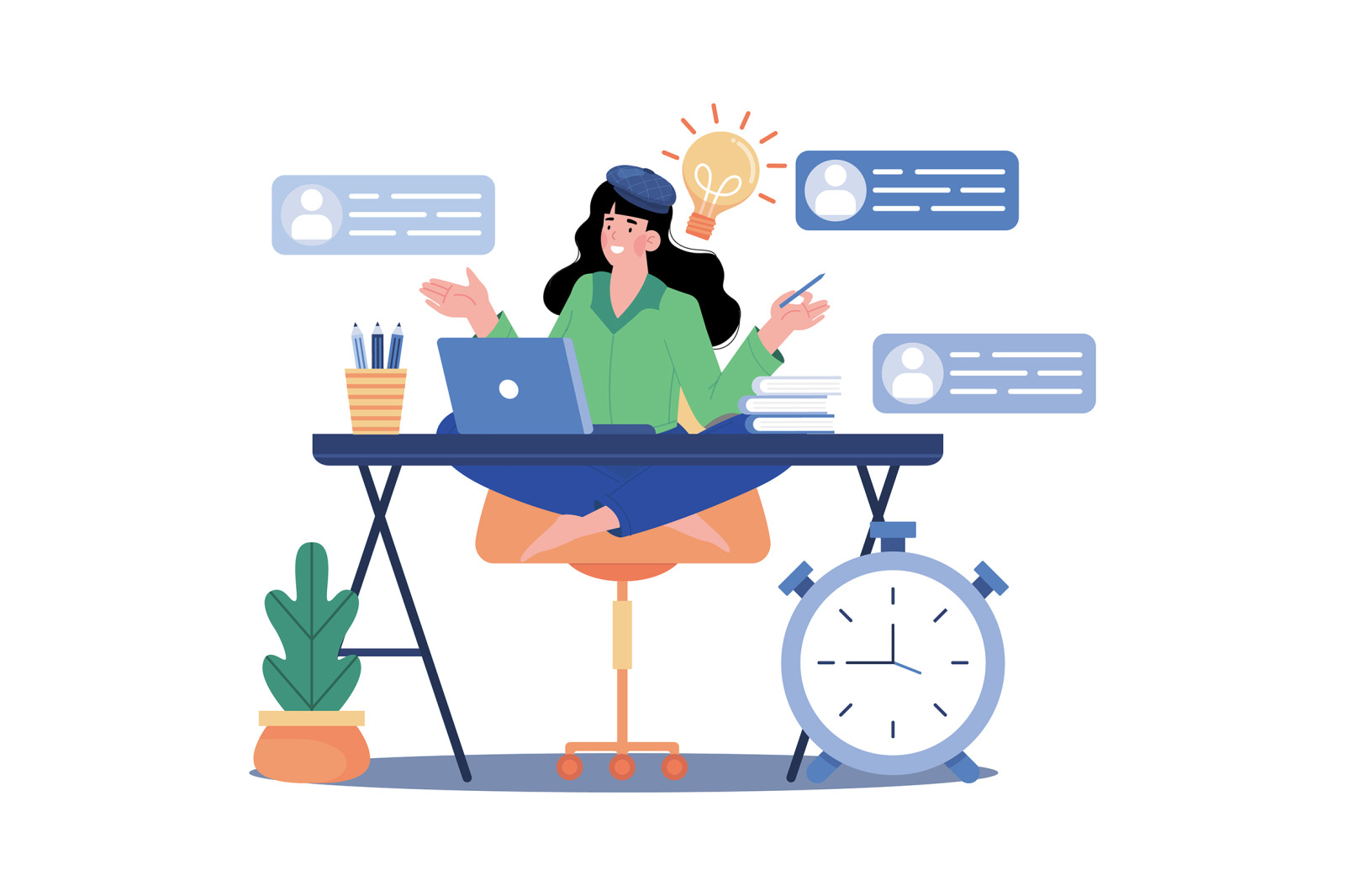 M729_ Multitasking Concept Illustration Pack M729_ Multitasking Concept Illustration Pack