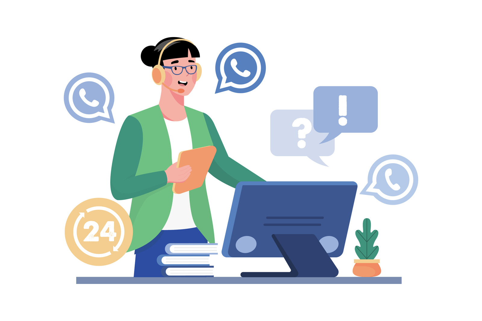 M729_ Multitasking Concept Illustration Pack M729_ Multitasking Concept Illustration Pack