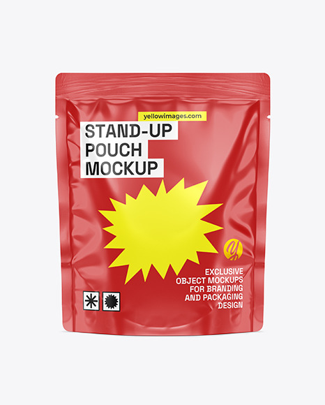Glossy Stand-up Pouch Mockup