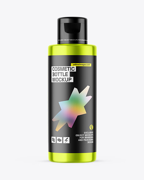 Metallic Cosmetic Bottle Mockup