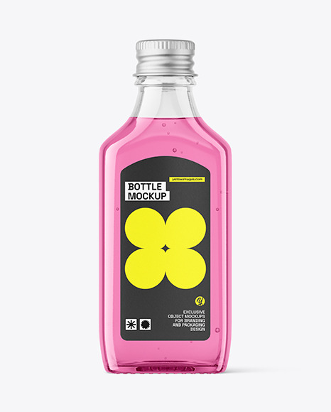 Clear Glass Bottle Mockup