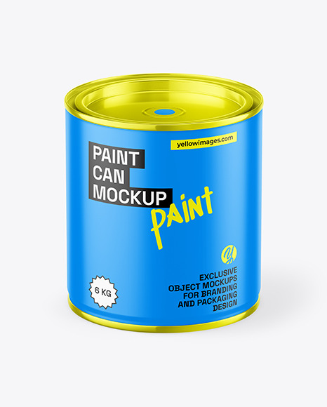 Matte Paint Can Mockup