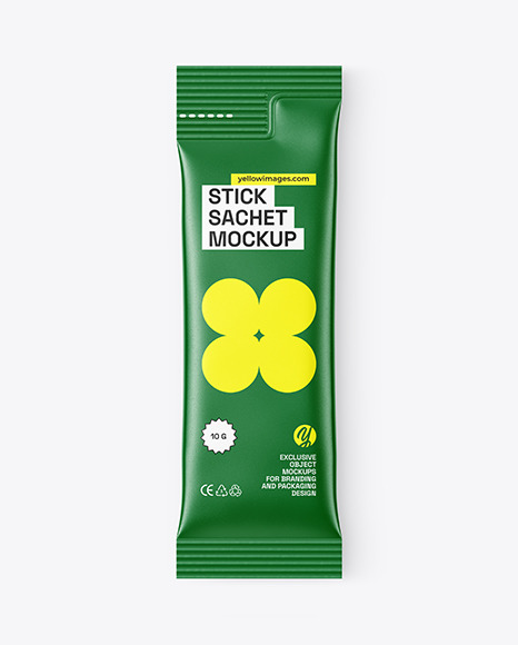 Paper Stick Sachet Mockup