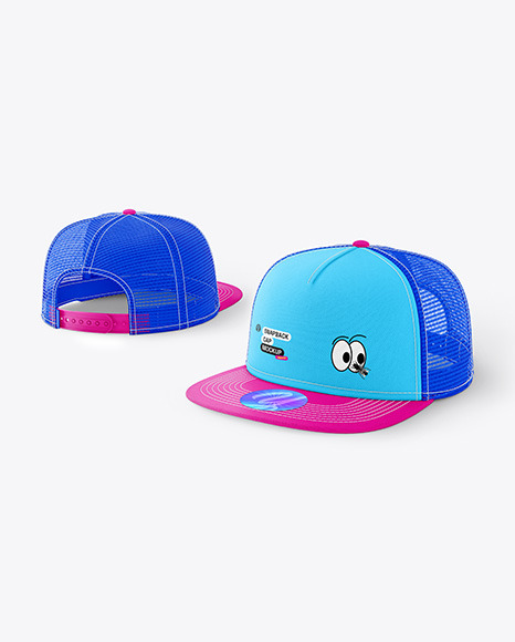Two Snapback Caps Mockups
