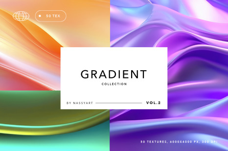 50 Iridescent Wavy Gradient Textures