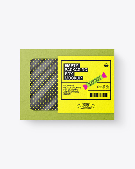 Kraft Empty Packaging Box Mockup