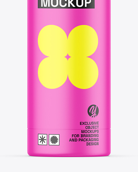 Matte Plastic Cosmetic Bottle w/ Pump Mockup