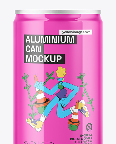 150ml Slim Can With Glossy Finish Mockup