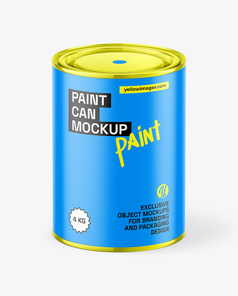 Matte Paint Can Mockup