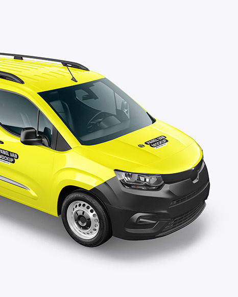 Panel Van Mockup - Half Side View