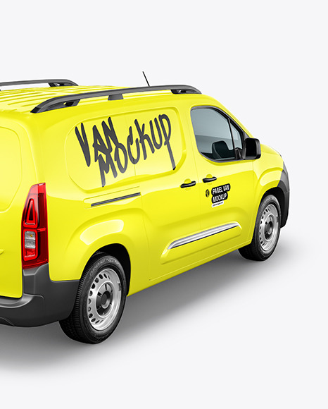 Panel Van Mockup - Back Half Side View