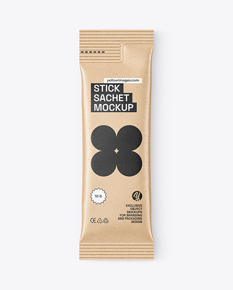 Kraft Stick Sachet Mockup