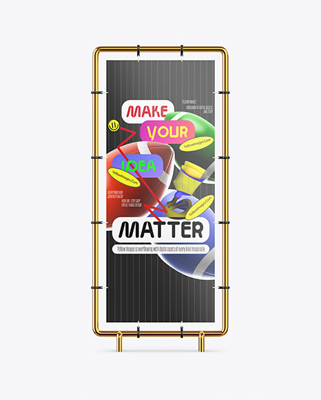 Frame Banner Stand Mockup