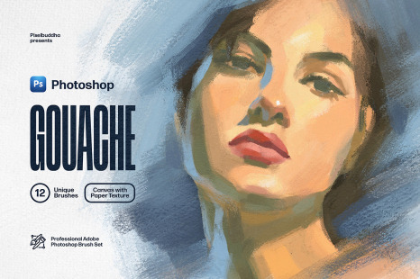 Photoshop Gouache Brushes Collection