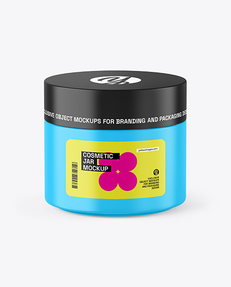 Matte Cosmetic Jar Mockup