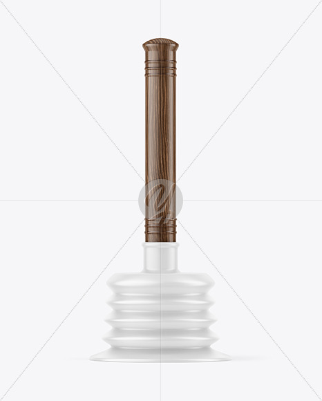 Plunger With Dark Wood Handle Mockup