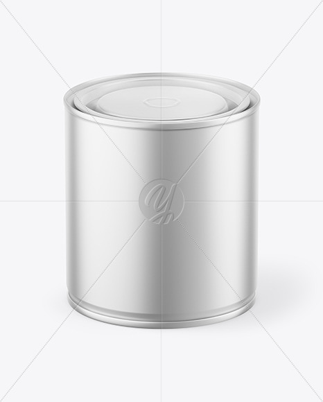 Matte Metallic Paint Can Mockup