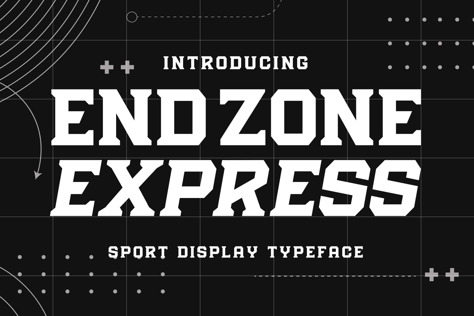 Endzone Express - Sport Typeface On Yellow Images Creative Store