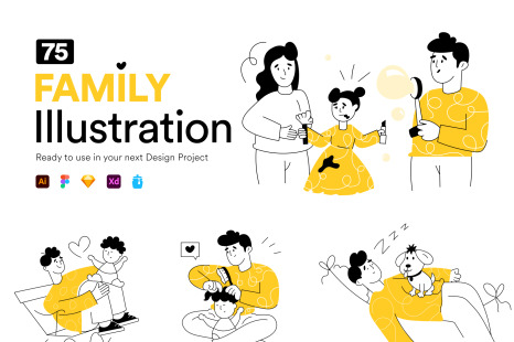 Family Illustration Set
