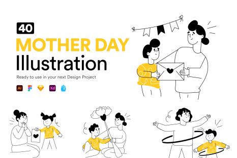 Mother Day Illustrations