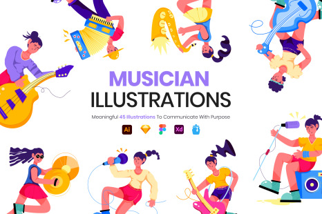 Musician Illustration Set