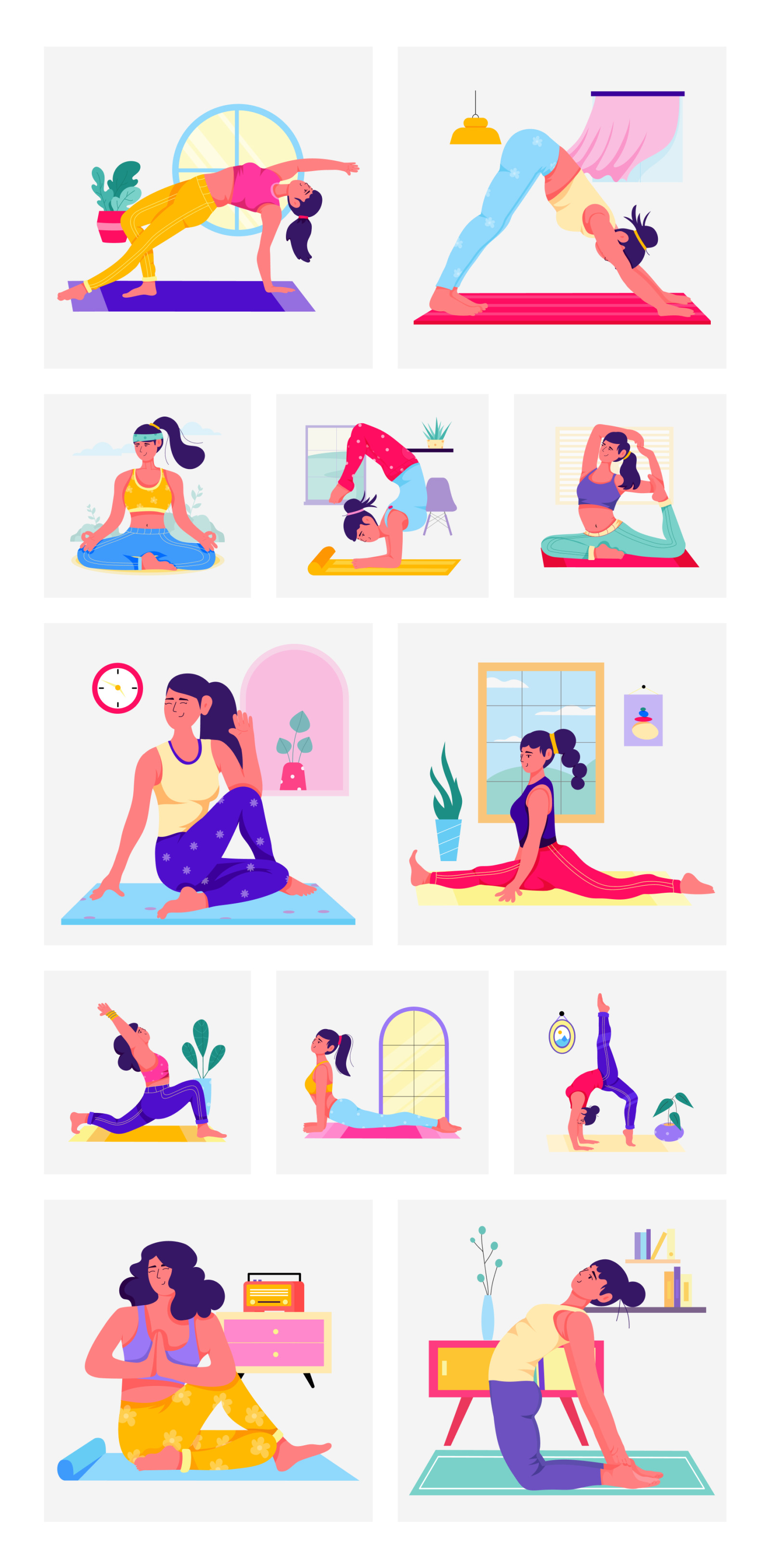 Yoga Illustration Set Yoga Illustration Set