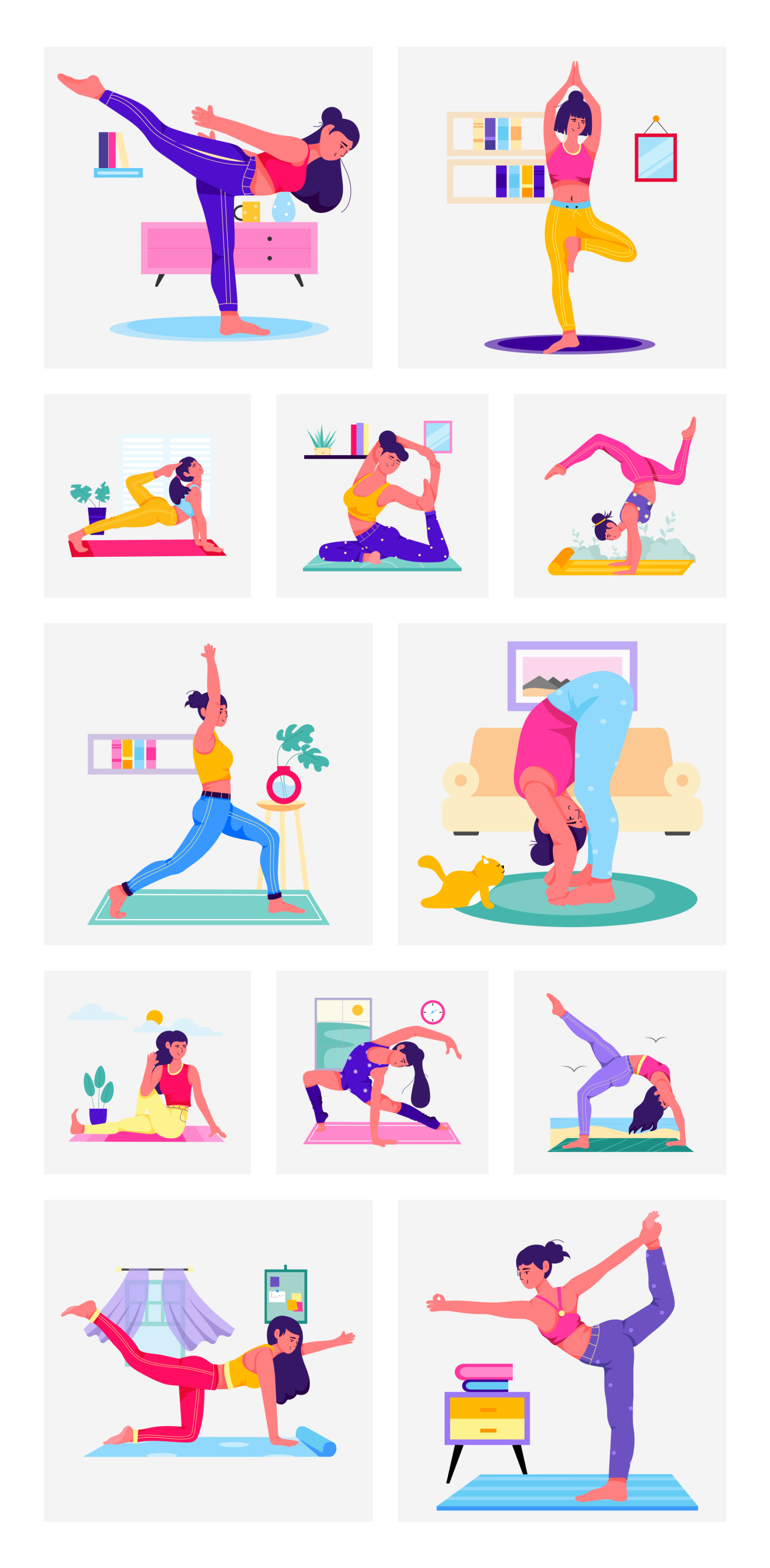 Yoga Illustration Set Yoga Illustration Set