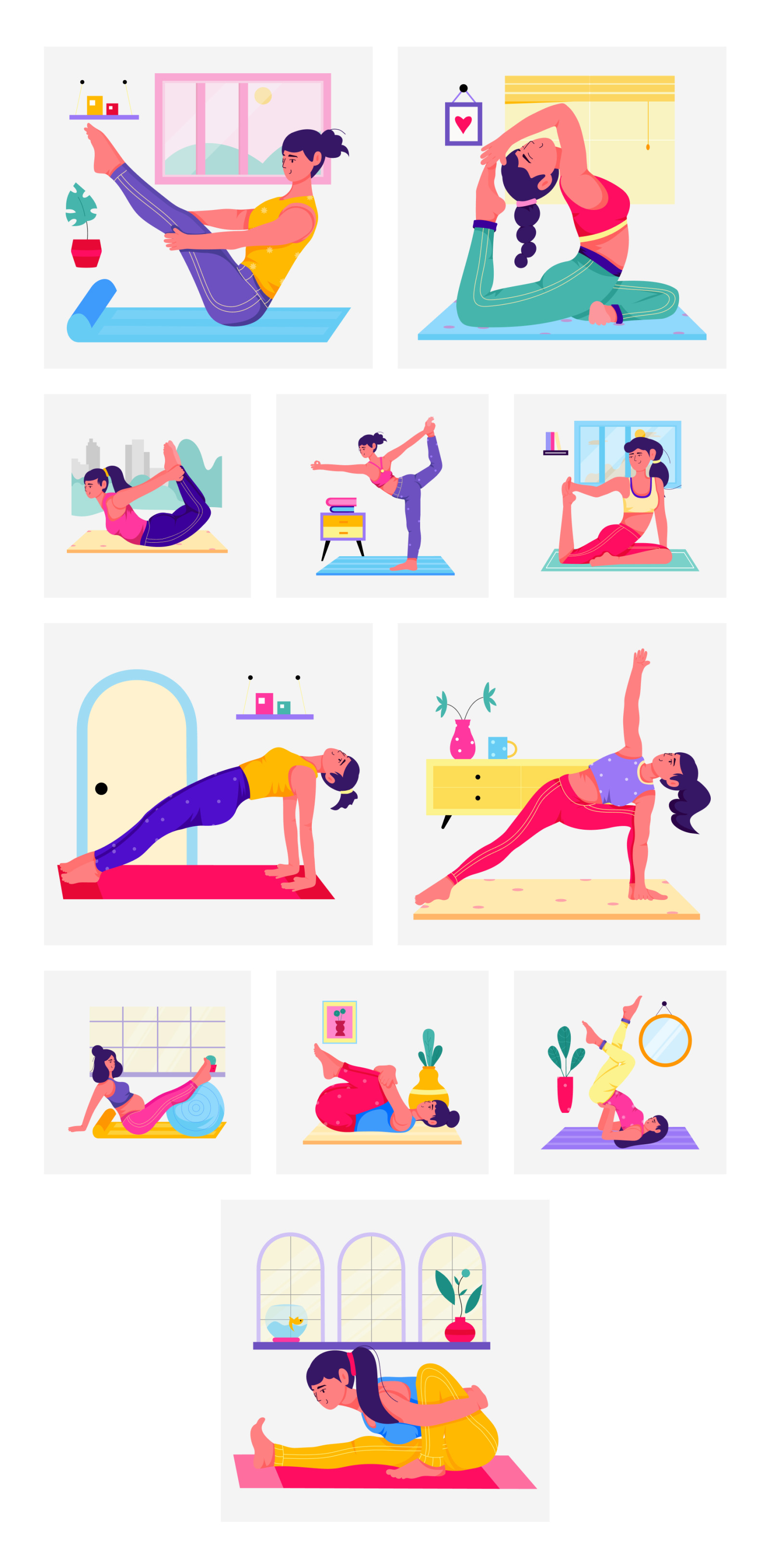 Yoga Illustration Set Yoga Illustration Set